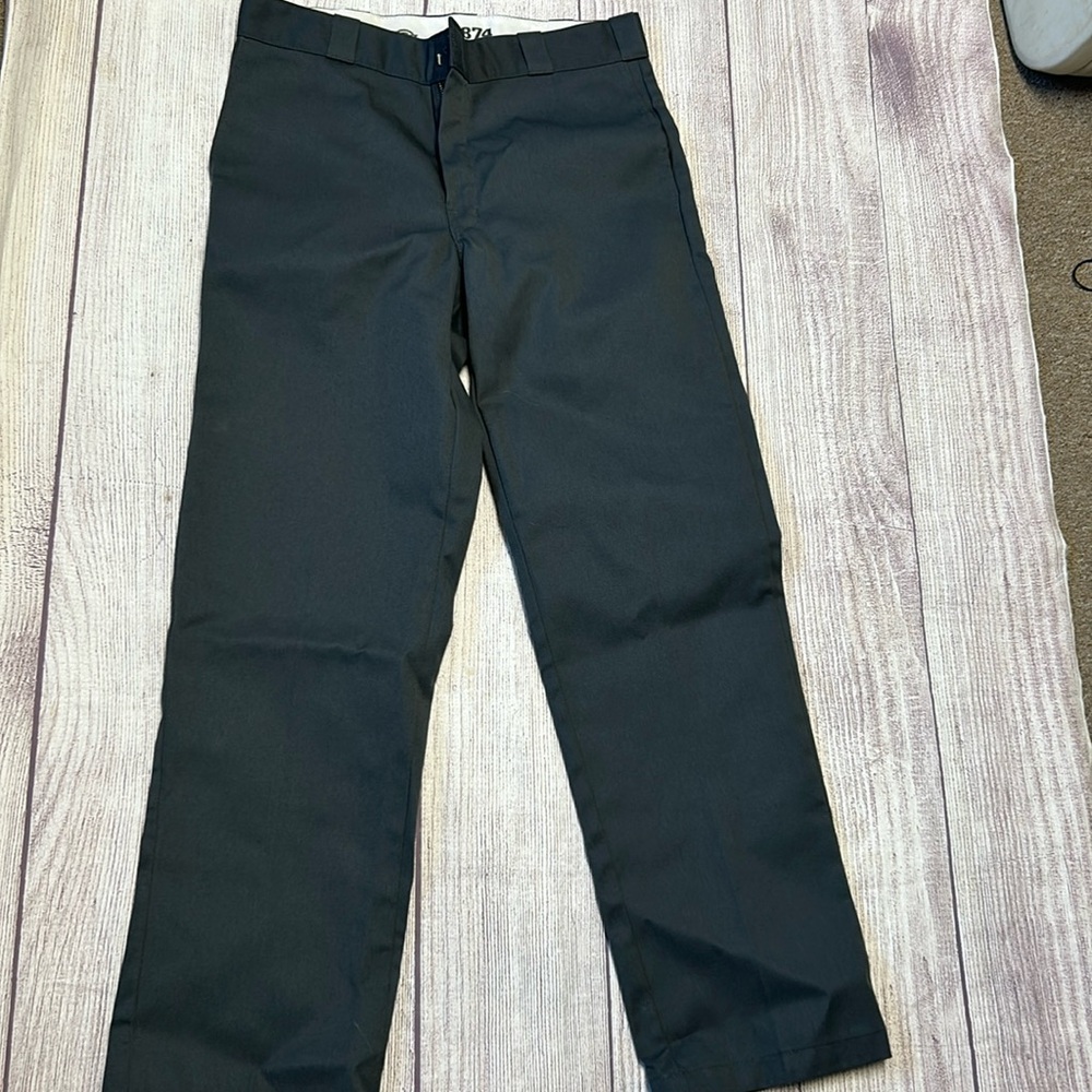 Dickies 874 Classic Original Fit Uniform Work Pants Mens 34x32 Gray NWOT